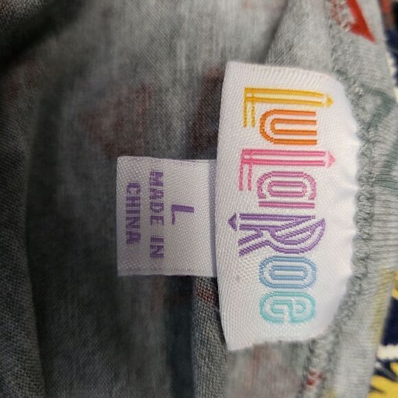 Lularoe Julia gray multi colored triangles - Picture 2 of 6